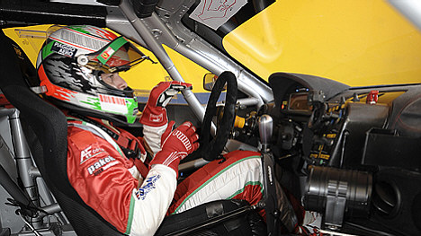 Giancarlo Fisichella bag rattet i F430'eren